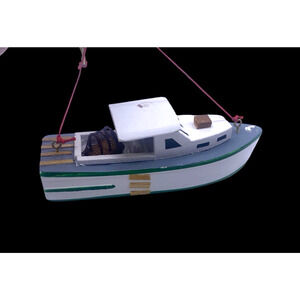 Lobster Boat Christmas Ornament Cape Shore NEW Wood Maine Fishing Lobstering Flw